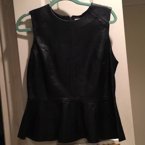 Leather vest top